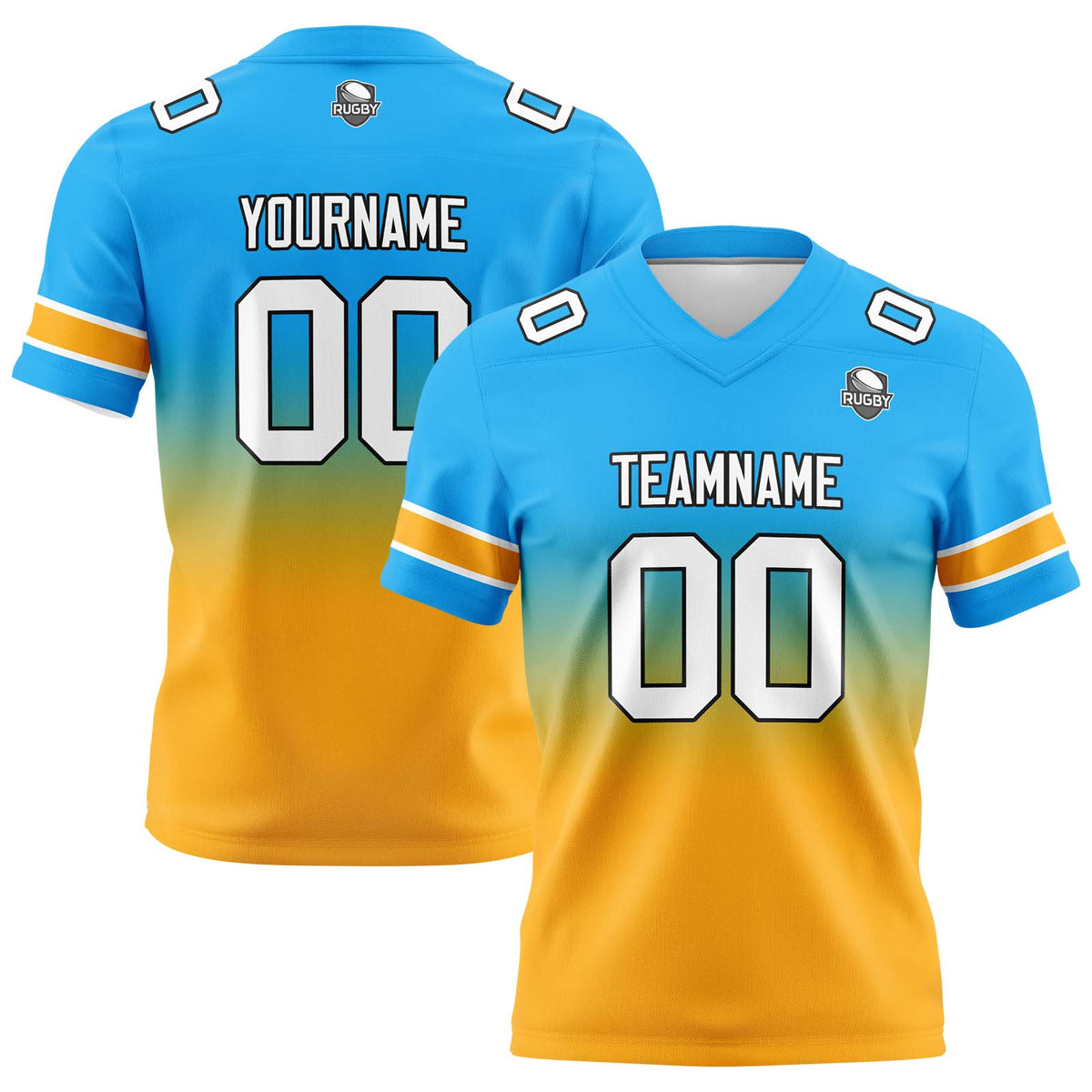Camisetas de fútbol personalizadas con degradado-nombre-número y logotipo para adultos-niños y equipos