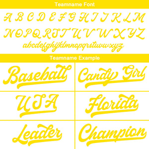 Camiseta de béisbol personalizada con diseño bordado & estilo hip hop & color blanco y amarillo