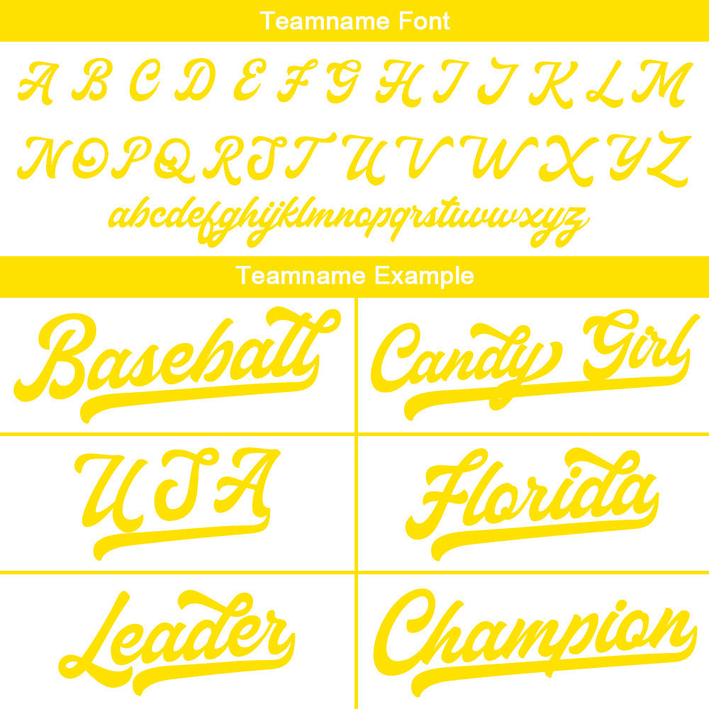 Camiseta de béisbol personalizada con diseño bordado & estilo hip hop & color blanco y amarillo