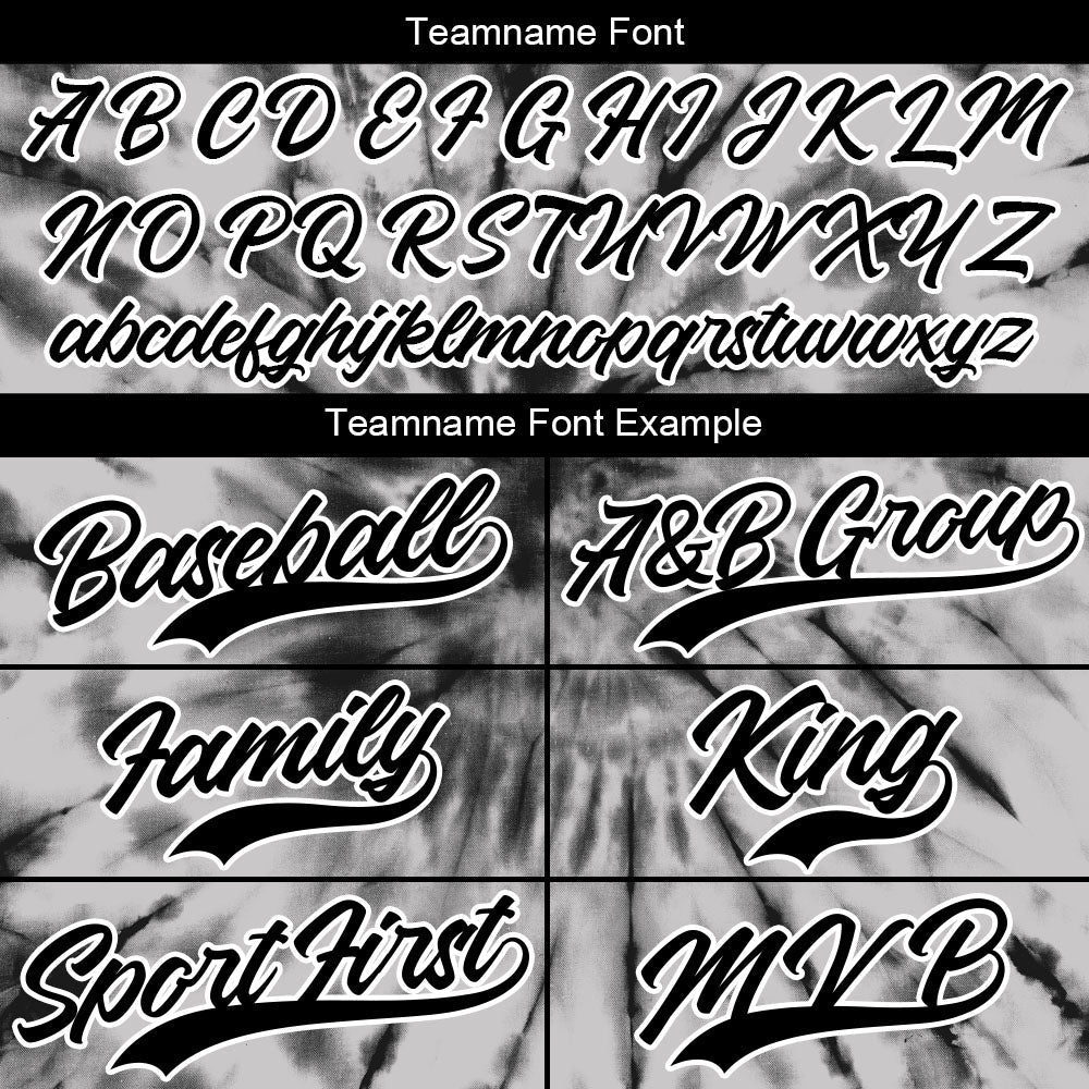 Camiseta de béisbol gris con dise?o personalizado de estampado completo y te?ido anudado