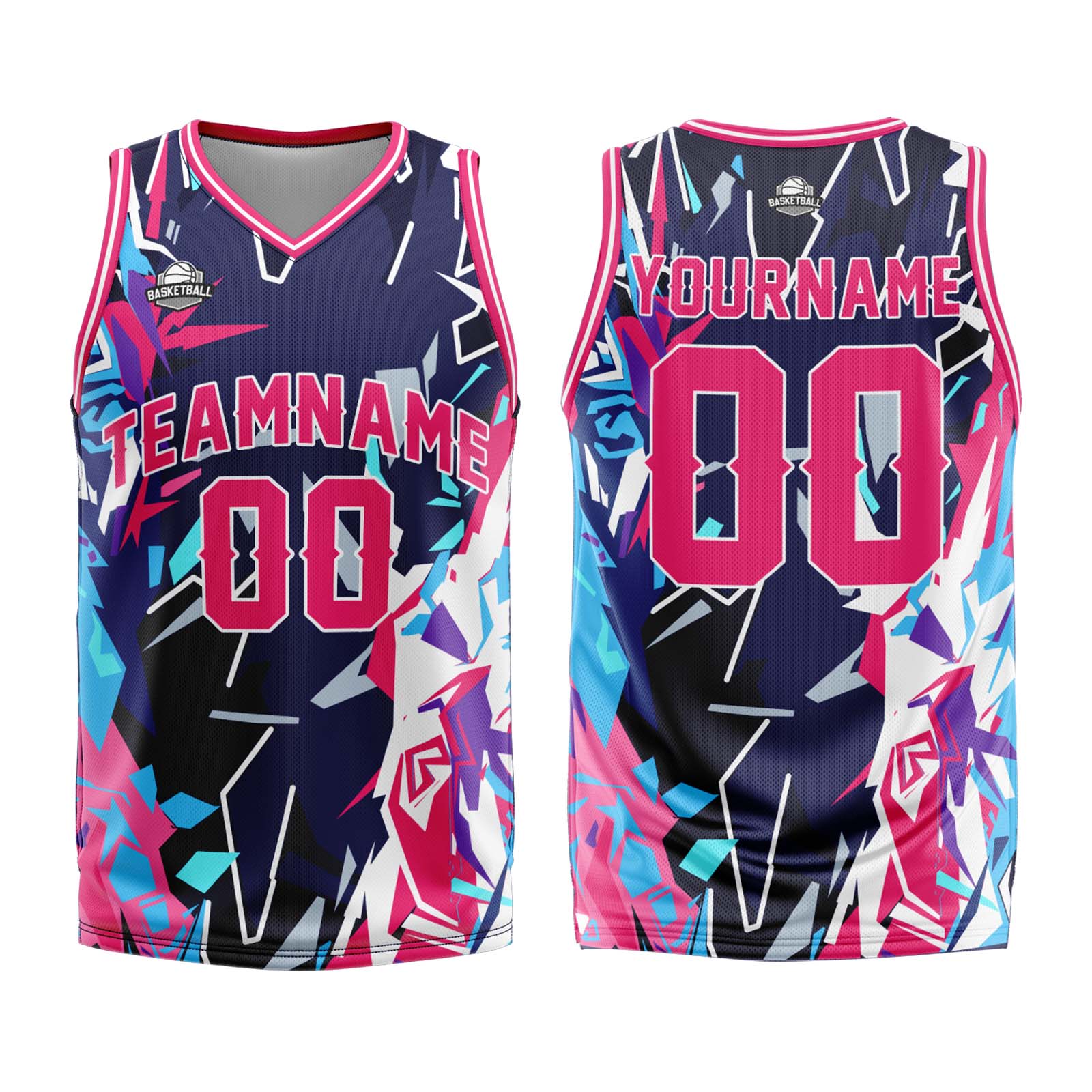 Uniforme de baloncesto personalizado de color rojo roto con tu logotipo-nombre y número impresos