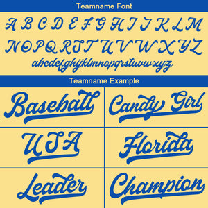 Camiseta de béisbol personalizada con diseño bordado & estilo hip hop & color oro y azul marino