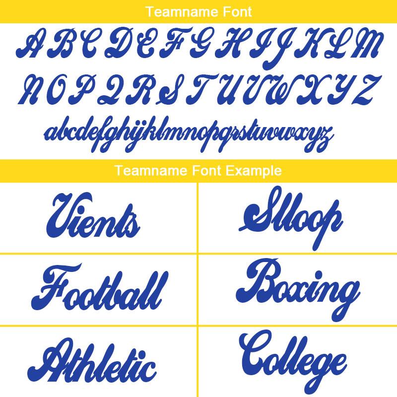custom authentic split fashion football jersey royal-white-yellow mesh