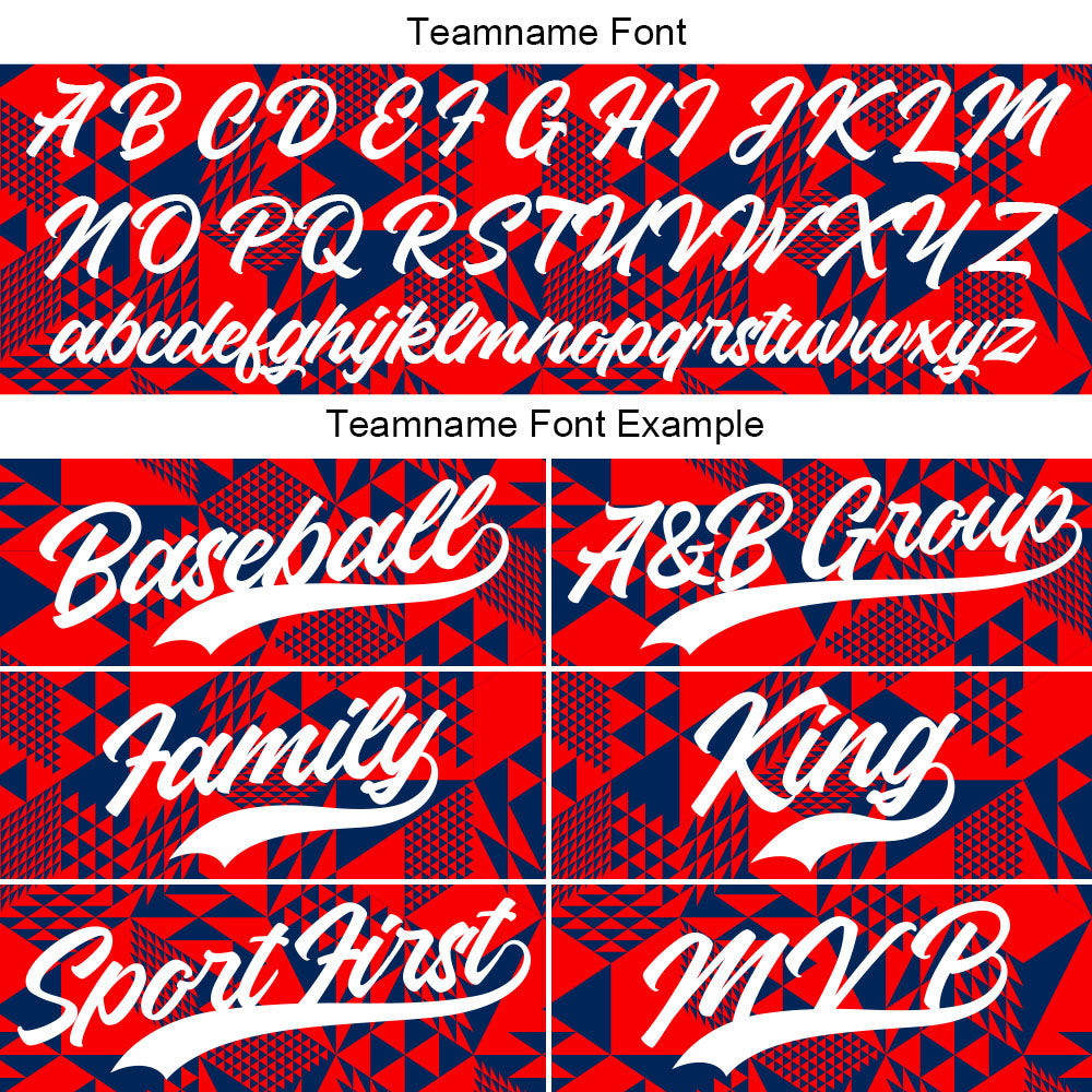Camiseta de béisbol roja con dise?o personalizado estampado a todo color