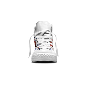 Resalta tu estilo con zapatillas de lona de media caña con estampado de grafiti para hombre y mujer