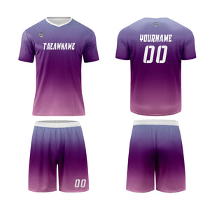 Conjunto personalizado de camiseta de uniforme azul & morado y rosa para niños y adultos