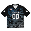 Camiseta de fútbol personalizada con nombre y número del equipo impresos y bordados-color azul degradado blanco