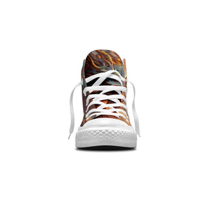 Eleva tu estilo con estas zapatillas de lona de media caña inspiradas en dragones: una declaración de moda unisex