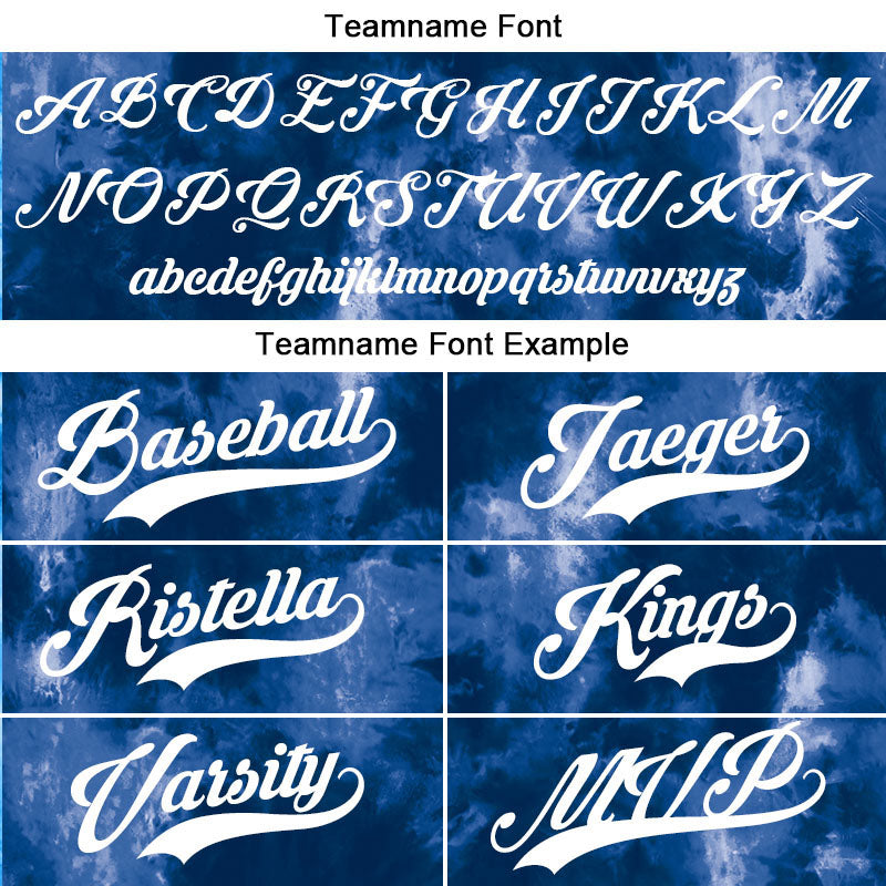 custom full print design authentic tie-dyed baseball jersey