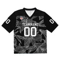 Camiseta de fútbol personalizada con nombre y número del equipo impresos y bordados-color negro