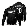 Chaquetas universitarias negras personalizadas para hombres & mujeres y jóvenes & Chaquetas Letterman personalizadas
