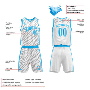 Uniforme de baloncesto blanco personalizado con tu logotipo-nombre y número impresos