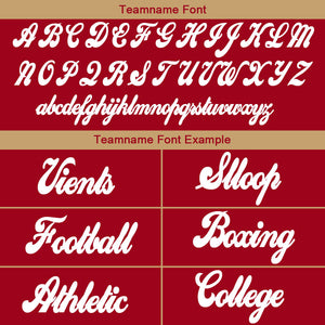 custom authentic split fashion football jersey gold-white-red mesh