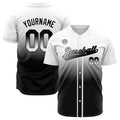 Camisetas de béisbol personalizadas con degradado nombre número y logotipo
