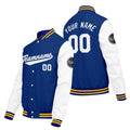 Chaquetas universitarias personalizadas azules y blancas para hombres & mujeres y jóvenes & Chaquetas Letterman personalizadas