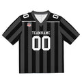 Camiseta de fútbol personalizada con nombre y número del equipo bordados-color negro y gris