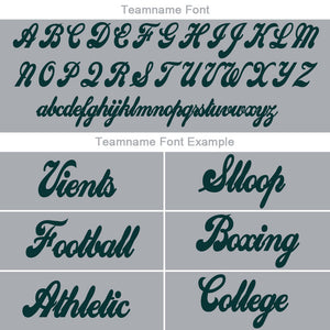 custom authentic split fashion football jersey gray-white-midnight green
