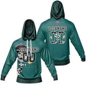 Sudadera con capucha degradada personalizada para hombre-mujer-niña o niño Imprime tu logotipo-nombre y número