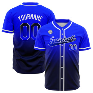 Camisetas de béisbol personalizadas con degradado nombre número y logotipo