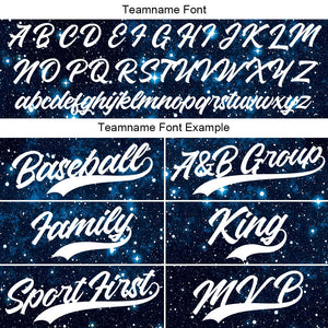 Dise?o personalizado de camiseta de béisbol con estampado completo de cielo estrellado