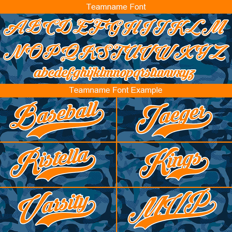 custom full print design authentic blue camouflage baseball jersey