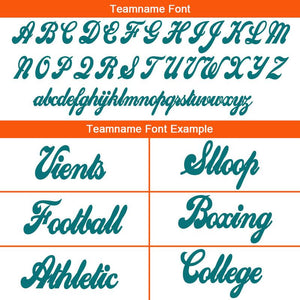 custom authentic split fashion football jersey orange-white-aqua mesh