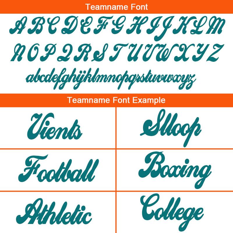 custom authentic split fashion football jersey orange-white-aqua mesh