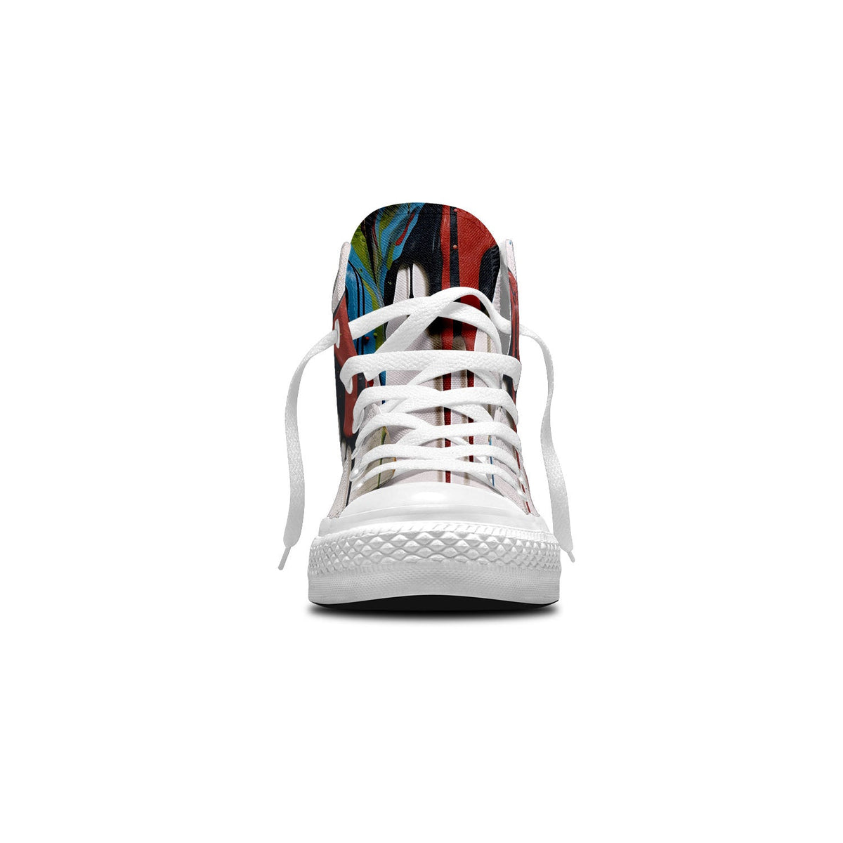 Drip Paws: Zapatillas unisex de lona de media caña: camina con elegancia y estilo con diseños de perros con efecto goteo para hombres y mujeres