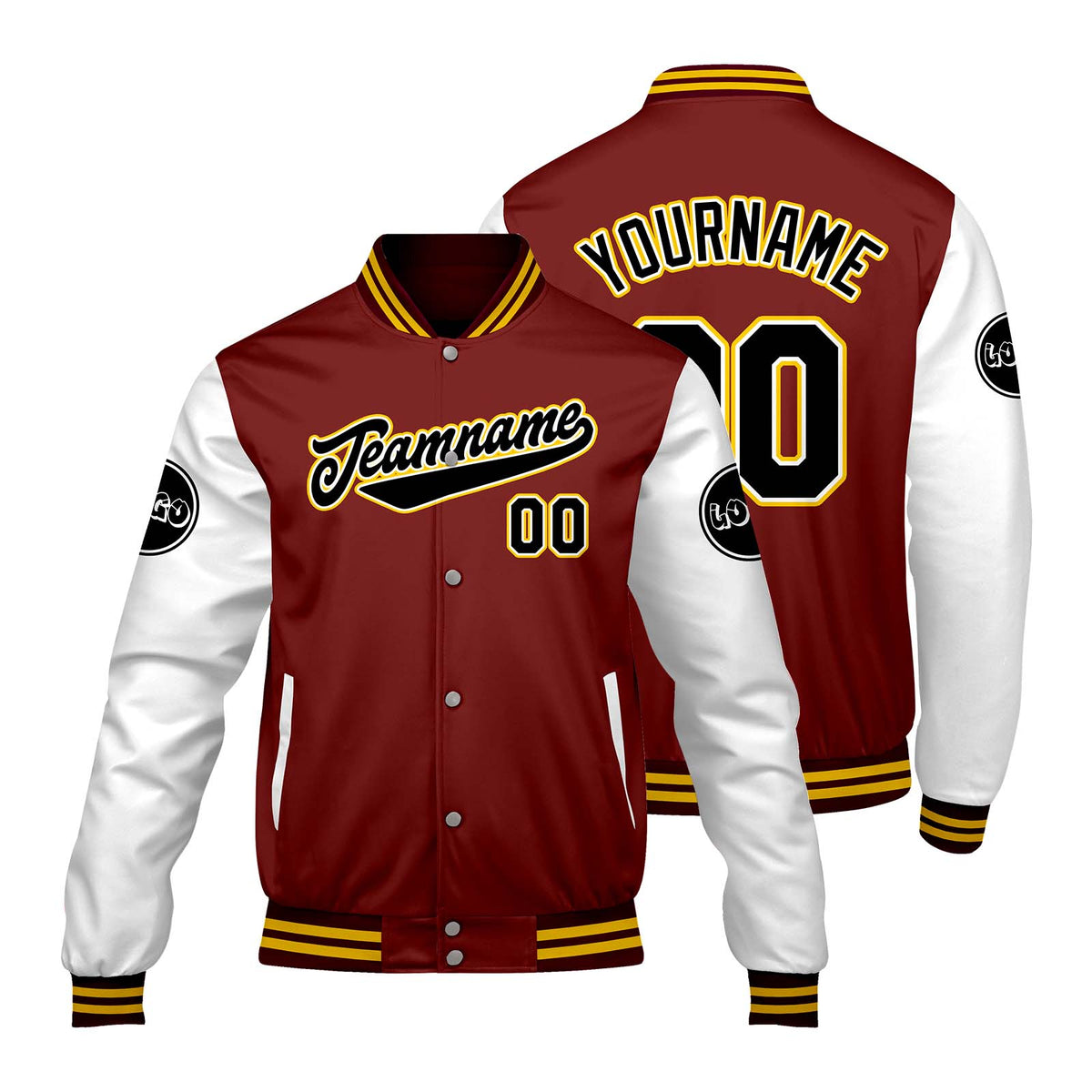 Chaquetas universitarias rojas y blancas personalizadas para hombres & mujeres y jóvenes & Chaquetas Letterman personalizadas