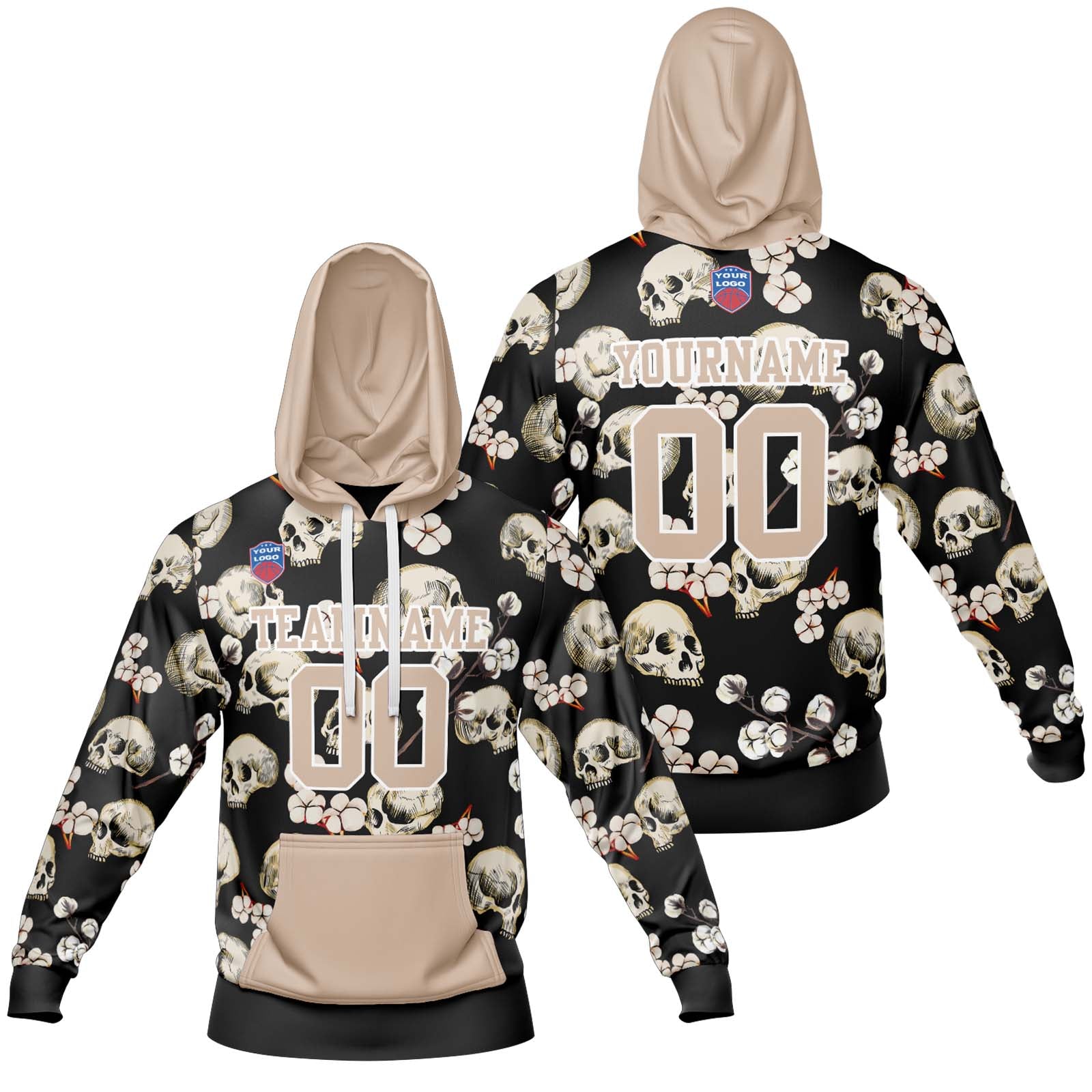Sudadera con capucha degradada personalizada para hombre-mujer-niña o niño Imprime tu logotipo-nombre y número