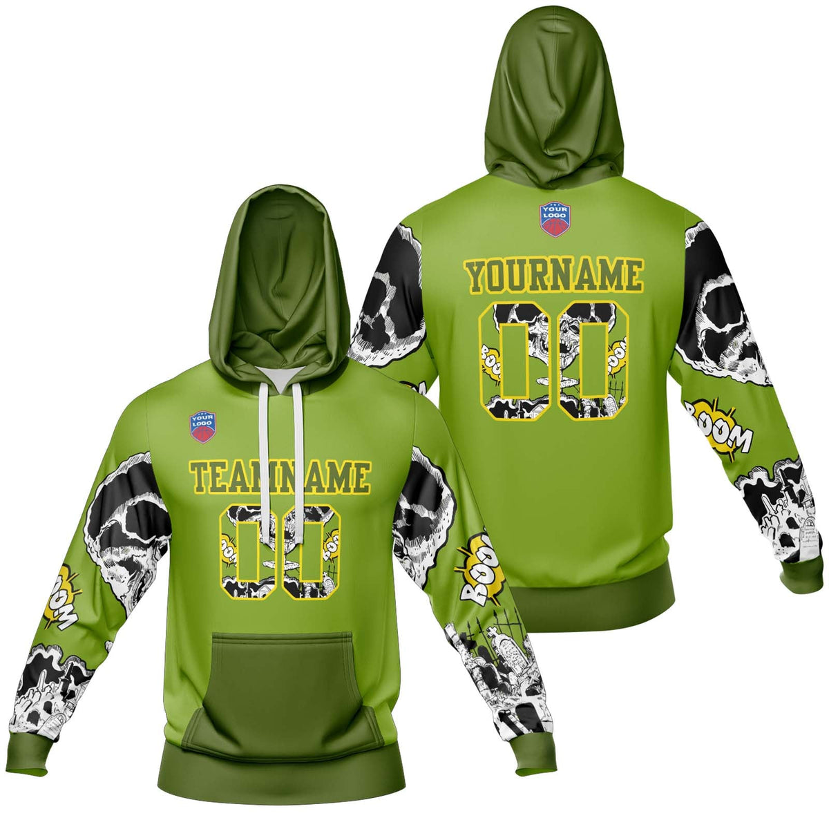 Sudadera con capucha degradada personalizada para hombre-mujer-niña o niño Imprime tu logotipo-nombre y número
