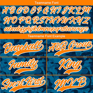 Dise?o personalizado de camiseta de béisbol con estampado a todo color camuflaje azul