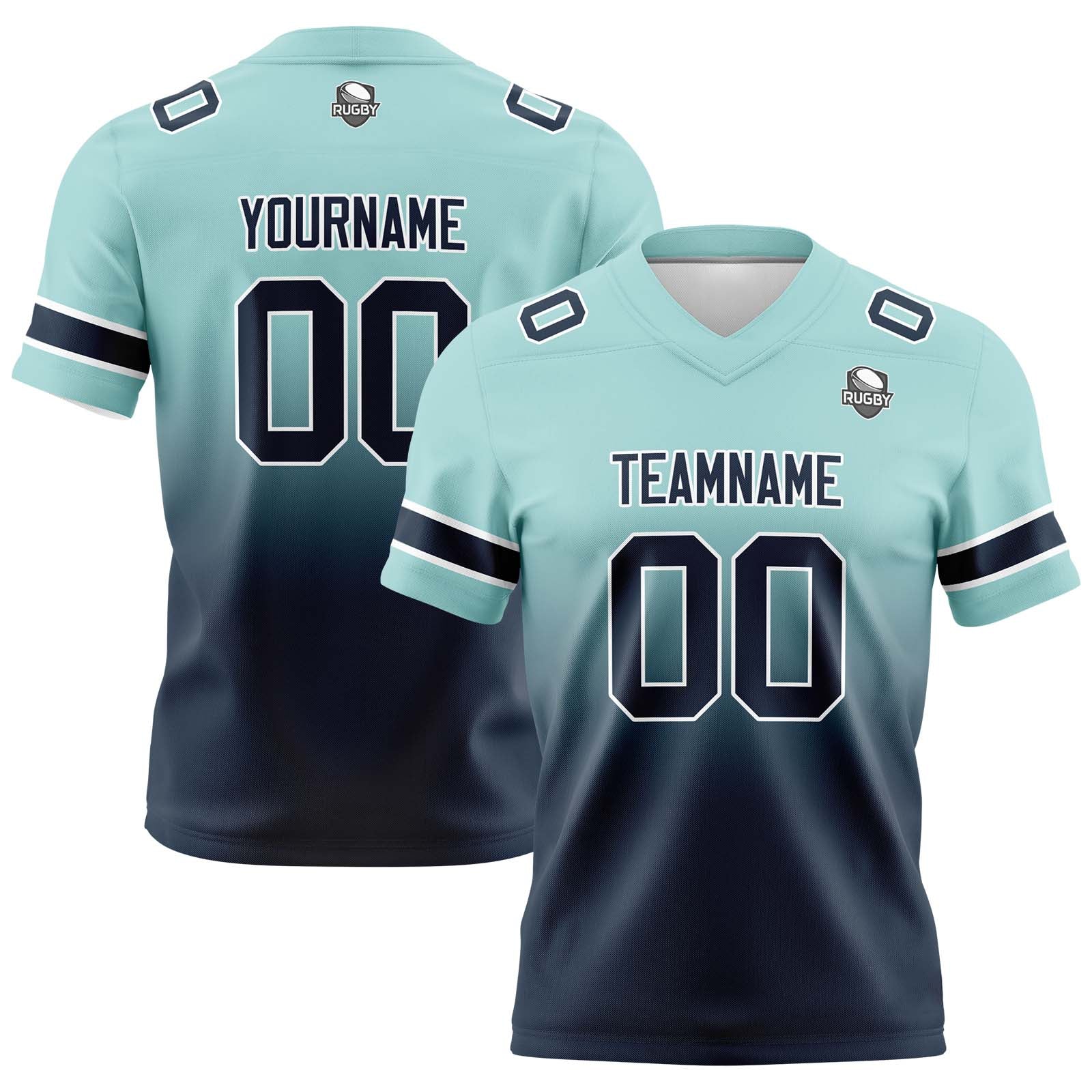 Camisetas de fútbol personalizadas con degradado-nombre-número y logotipo para adultos-niños y equipos
