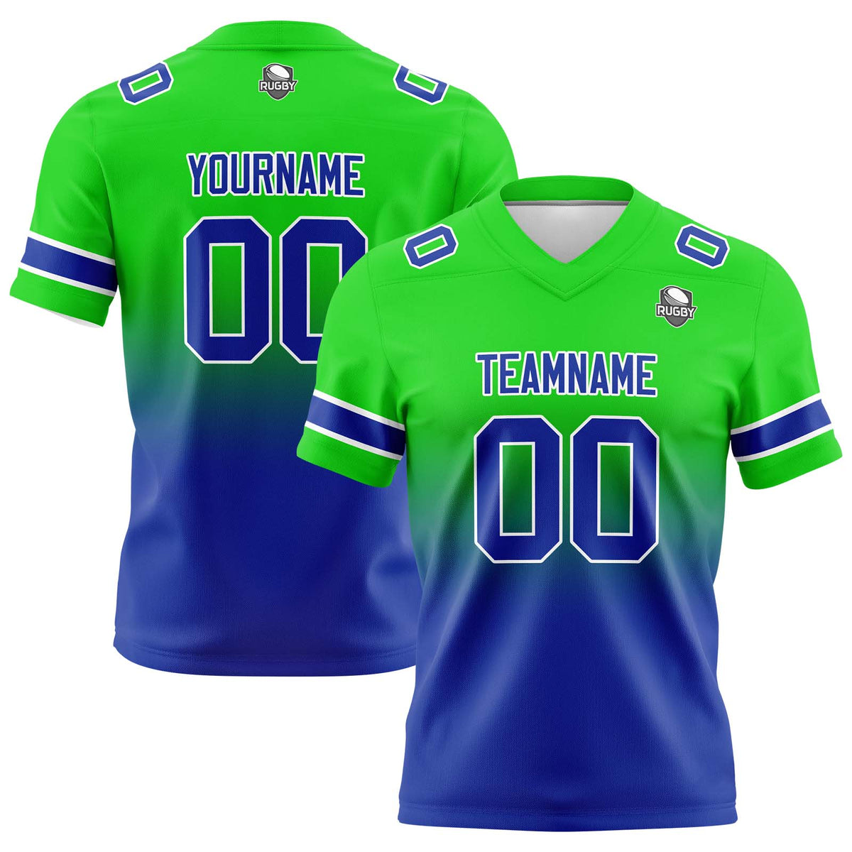 Camisetas de fútbol personalizadas con degradado-nombre-número y logotipo para adultos-niños y equipos