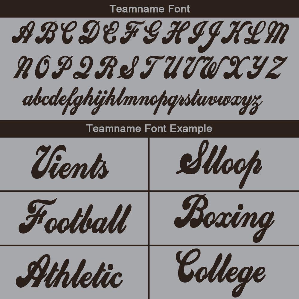 custom authentic gradient fashion football jersey gray-brown-orange