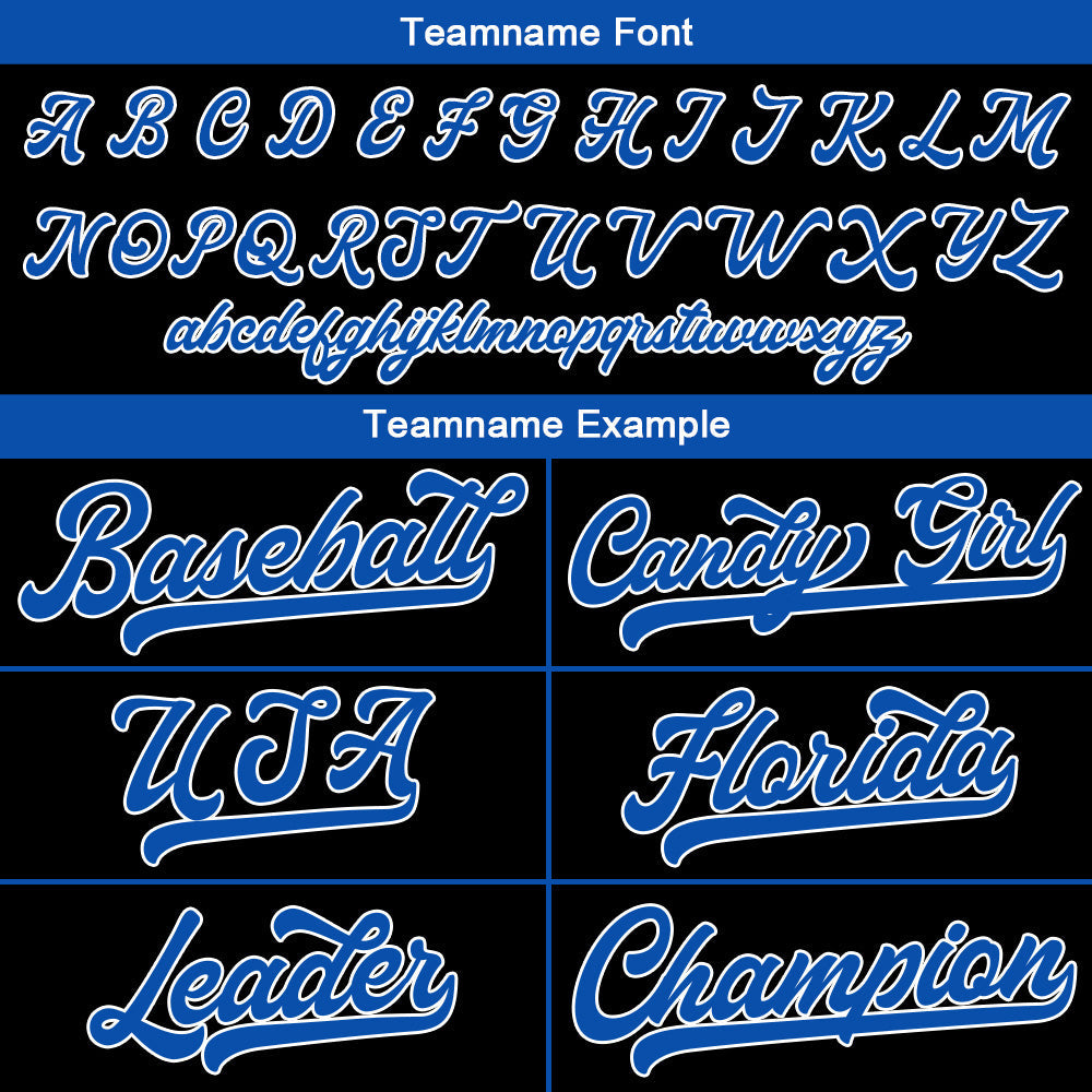 Camiseta de béisbol personalizada con diseño bordado & estilo hip hop & color negro y azul marino