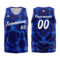 Uniforme de baloncesto personalizado con estampado de leopardo Royal-impreso con su logotipo-nombre y número