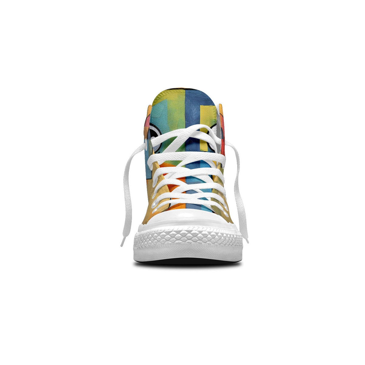 Gatitos Artísticos: Zapatillas de lona de media caña para hombre y mujer -Eleva tu estilo con estas zapatillas de lona de caña media que presentan la encantadora alegría del arte felino