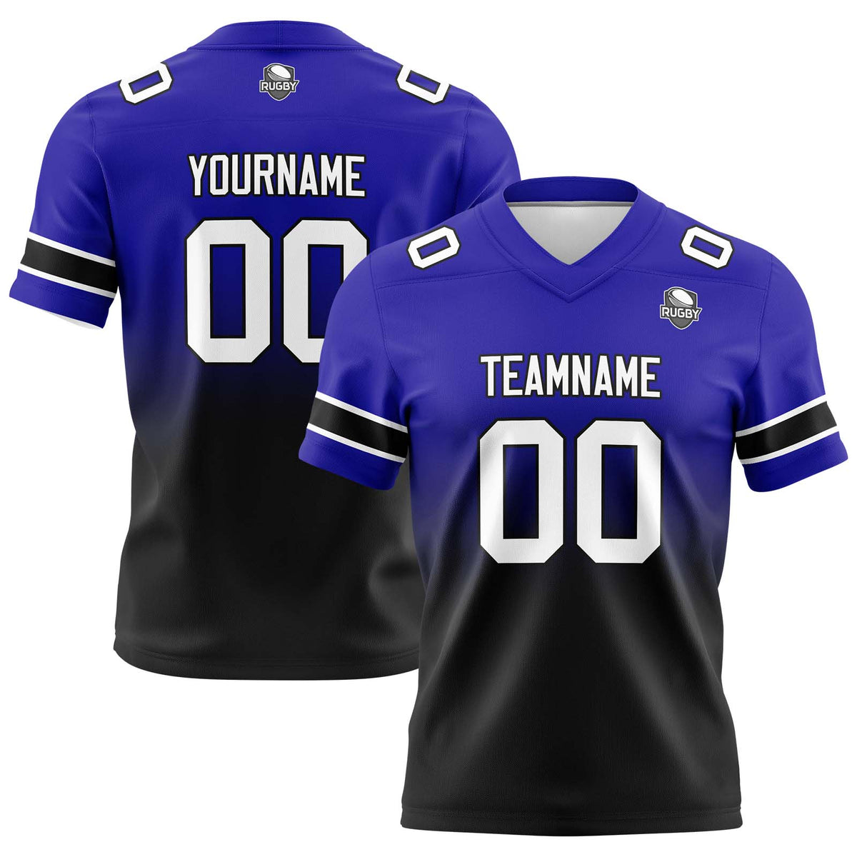 Camisetas de fútbol personalizadas con degradado-nombre-número y logotipo para adultos-niños y equipos