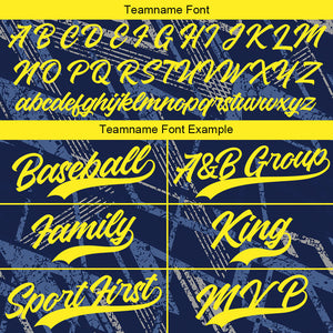 Camiseta de béisbol con dise?o personalizado estampado completo azul marino y gris