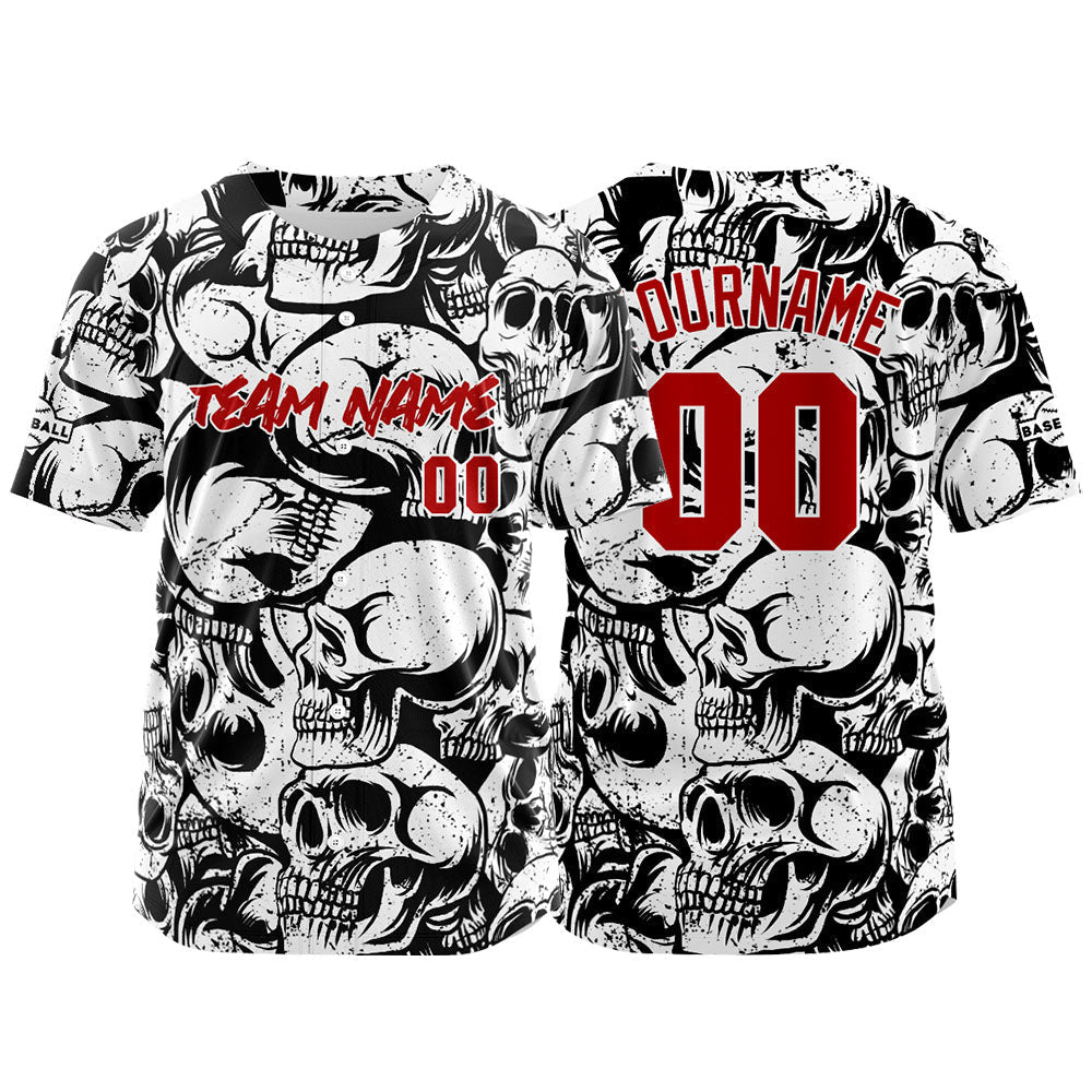 Camiseta de béisbol personalizada para hombres mujeres ni?os y jóvenes equipos con costuras y estampado en blanco y negro