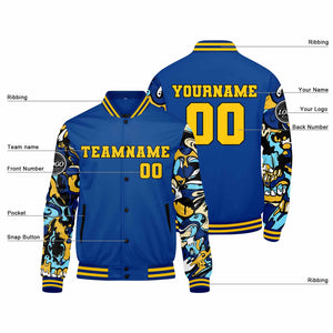 Chaqueta universitaria personalizada estilo Letterman para hombres-mujeres y jóvenes-color azul marino