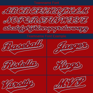 customized authentic baseball jersey red white -black mesh