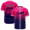 Camisetas de béisbol personalizadas con degradado nombre número y logotipo