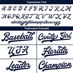 Camiseta de béisbol personalizada con diseño bordado & estilo hip hop & color blanco y azul marino