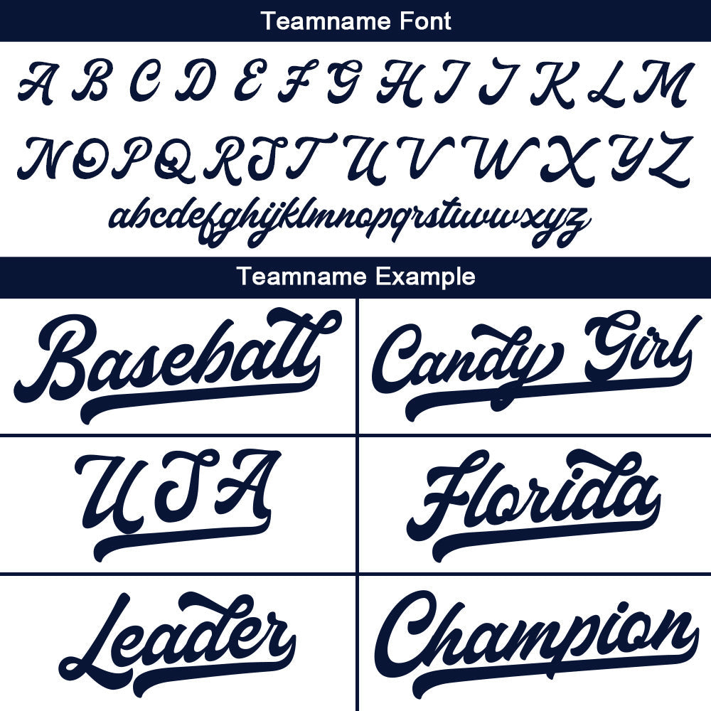 Camiseta de béisbol personalizada con diseño bordado & estilo hip hop & color blanco y azul marino