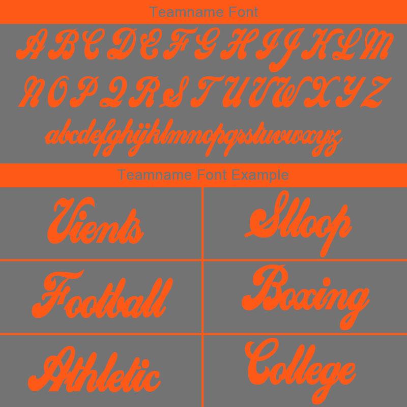 custom authentic drift fashion football jersey gray-orange mesh