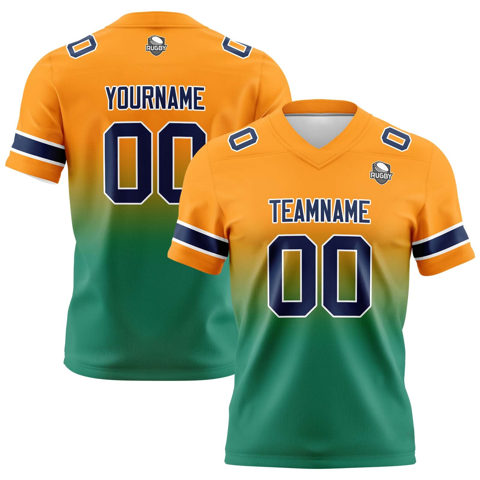 Camisetas de fútbol personalizadas con degradado-nombre-número y logotipo para adultos-niños y equipos