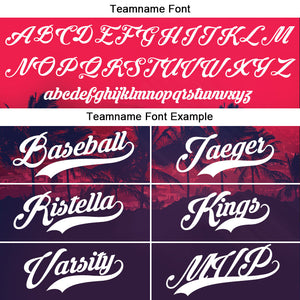 custom full print design authentic tropical city sunset beach baseball jersey