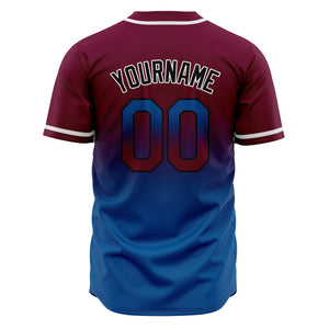 Camisetas de béisbol personalizadas con degradado nombre número y logotipo